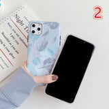 Retro Pink Feather Leaf Matte Soft Phone Case Back Cover - iPhone 11/11 Pro/11 Pro Max/XS Max/XR/XS/X/8 Plus/8/7 Plus/7 - halloladies