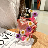 Real Dried Daisy Flower Clear Phone Case Back Cover - iPhone 11/11 Pro/11 Pro Max/XS Max/XR/XS/X/8 Plus/8/7 Plus/7 - halloladies