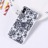 Lace Floral Paisley Henna Mandala Soft TPU Phone Case Back Cover for iPhone 11 Pro Max/11 Pro/11/XS Max/XR/XS/X/8 Plus/8/7 Plus/7 - halloladies