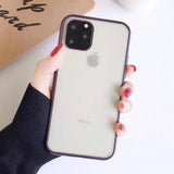 Simple Candy Color Matte Plating TPU Phone Case Back Cover for iPhone 11/11 Pro/11 Pro Max/XS Max/XR/XS/X/8 Plus/8/7 Plus/7 - halloladies