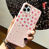 Cute Pink Flower Phone Case Back Cover for iPhone 11 Pro Max/11 Pro/11/XS Max/XR/XS/X/8 Plus/8/7 Plus/7 - halloladies