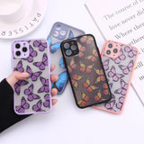 Cute 3D Relif Butterfly iPhone Case for iPhone 12 Pro Max/12 Pro/12/12 Mini/SE/11 Pro Max/11 Pro/11/XS Max/XR/XS/X/8 Plus/8