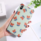 Retro Flower Leaf Fruit Soft TPU Phone Case Back Cover for iPhone XS Max/XR/XS/X/8 Plus/8/7 Plus/7/6s Plus/6s/6 Plus/6 - halloladies