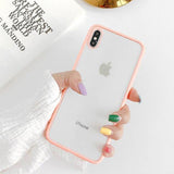 Simple Fashion Plain Soft Silicon Transparent Phone Case Back Cover - iPhone 11 Pro Max/11 Pro/11/XS Max/XR/XS/X/8 Plus/8/7 Plus/7/6s Plus/6s/6 Plus/6 - halloladies