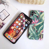 Vintage Tree Leaf Silicone Phone Case Back Cover for iPhone 11 Pro Max/11 Pro/11/XS Max/XR/XS/X/8 Plus/8 - halloladies