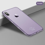 Fashion Bling Diamond Clear Crystal Soft TPU Phone Case Back Cover for iPhone XS Max/XR/XS/X/8 Plus/8/7 Plus/7/6s Plus/6s/6 Plus/6 - halloladies