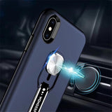 Simple Marble Hide Loop Stand Phone Case Back Cover - iPhone 11 Pro Max/11 Pro/11/XS Max/XR/XS/X/8 Plus/8/7 Plus/7 - halloladies
