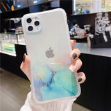 Gradient Marble Texture Glitter Transparent Soft Phone Case Back Cover for iPhone 12 Pro Max/12 Pro/12/12 Mini/SE/11 Pro Max/11 Pro/11/XS Max/XR/XS/X/8 Plus/8 - halloladies