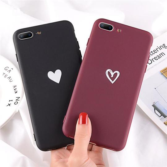 Lovely Love Heart Pattern Soft TPU Phone Case Back Cover for iPhone XS Max/XR/XS/X/8 Plus/8/7 Plus/7/6s Plus/6s/6 Plus/6 - halloladies