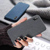Ultra Thin Soft Cloth Solid Color Phone Case Back Cover for iPhone 11 Pro Max/11 Pro/11/XS Max/XR/XS/X/8 Plus/8 - halloladies