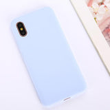 Fashion Candy Color Soft TPU Phone Case Back Cover for iPhone XS Max/XR/XS/X/8 Plus/8/7 Plus/7/6s Plus/6s/6 Plus/6 - halloladies