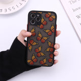 Cute 3D Relif Butterfly iPhone Case for iPhone 12 Pro Max/12 Pro/12/12 Mini/SE/11 Pro Max/11 Pro/11/XS Max/XR/XS/X/8 Plus/8