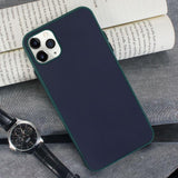 Contrast Color Matte Soft Phone Case Back Cover for iPhone 11/11 Pro/11 Pro Max/XS Max/XR/XS/X/8 Plus/8/7 Plus/7 - halloladies