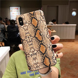 Retro Snake Skin Matte Phone Case Back Cover - iPhone 11/11 Pro/11 Pro Max/XS Max/XR/XS/X/8 Plus/8/7 Plus/7 - halloladies