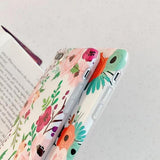 Peach Rose Flower Leaf TPU Phone Case Back Cover for iPhone 11/11 Pro/11 Pro Max/XS Max/XR/XS/X/8 Plus/8/7 Plus/7 - halloladies
