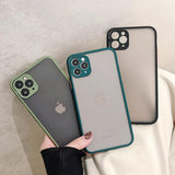 Simple Contrat Candy Color Matte Hard Phone Case Back Cover for iPhone 11/11 Pro/11 Pro Max/XS Max/XR/XS/X/8 Plus/8/7 Plus/7 - halloladies