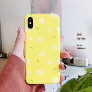 Lovely Daisy Flowers Yellow Soft Phone Case Back Cover - IPhone XS Max/XR/XS/X/8 Plus/8/7 Plus/7/6s Plus/6s/6 Plus/6 - halloladies