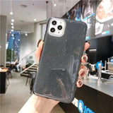 Glitter Powder Candy Color Transparent Soft Phone Case Back Cover - iPhone 11/11 Pro/11 Pro Max/XS Max/XR/XS/X/8 Plus/8/7 Plus/7 - halloladies
