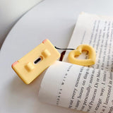 Cute Suitcase with Love Heart Finger Ring Strap Airpods Case Wireless Bluetooth Earphone Cases for Airpods - halloladies