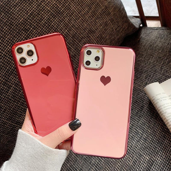 Luxury Sweet Heart Phone Case Back Cover - iPhone 12 Pro Max/12 Pro/12/12 Mini/SE/11 Pro Max/11 Pro/11/XS Max/XR/XS/X/8 Plus/8 - halloladies