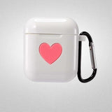 Airpods Wireless Bluetooth Earphone Cases with Pothook - Candy Color Love Heart - halloladies
