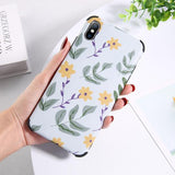 Retro Flower Leaf Fruit Soft TPU Phone Case Back Cover for iPhone XS Max/XR/XS/X/8 Plus/8/7 Plus/7/6s Plus/6s/6 Plus/6 - halloladies