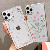 Real Dried Flower Clear Phone Case Back Cover - iPhone 11 Pro Max/11 Pro/11/XS Max/XR/XS/X/8 Plus/8/7 Plus/7 - halloladies