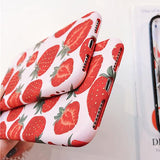 Cute Summer Fruit Strawberry Soft Phone Case Back Cover for iPhone XS Max/XR/XS/X/8 Plus/8/7 Plus/7/6s Plus/6s/6 Plus/6 - halloladies