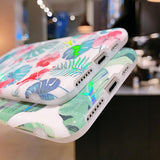 Colorful Laser Flower Leaf Phone Case Back Cover - iPhone 11/11 Pro/11 Pro Max/XS Max/XR/XS/X/8 Plus/8/7 Plus/7 - halloladies