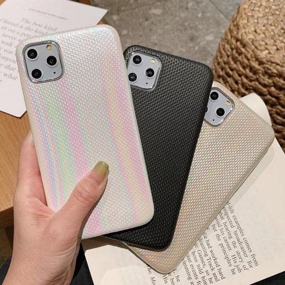 Colorful Rainbow Rough Phone Case Back Cover - iPhone 11 Pro Max/11 Pro/11/XS Max/XR/XS/X/8 Plus/8/7 Plus/7 - halloladies