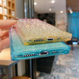 Glitter Paper Square Phone Case Back Cover - iPhone 12 Pro Max/12 Pro/12/12 Mini/SE/11 Pro Max/11 Pro/11/XS Max/XR/XS/X/8 Plus/8 - halloladies