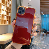 Electroplated Solid Color Letters Transparent Soft Phone Case Back Cover - iPhone 11/11 Pro/11 Pro Max/XS Max/XR/XS/X/8 Plus/8/7 Plus/7 - halloladies