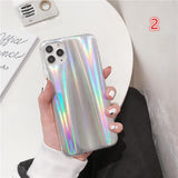 Laser Rainbow Color Soft Phone Case Back Cover - iPhone 12 Pro Max/12 Pro/12/12 Mini/SE/11 Pro Max/11 Pro/11/XS Max/XR/XS/X/8 Plus/8 - halloladies