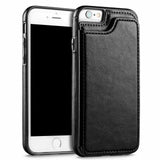 PU Leather Flip Wallet Photo Holder Phone Case Back Cover - iPhone SE/11 Pro Max/11 Pro/11/XS Max/XR/XS/X/8 Plus/8/7 Plus/7 - halloladies