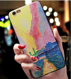Oil Painting Phone Case Art Back Cover for iPhone 11/11 Pro/11 Pro Max/XS Max/XR/XS/X/8 Plus/8/7 Plus/7 - halloladies