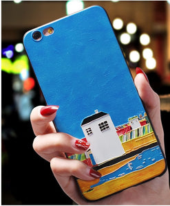 Oil Painting Phone Case Art Back Cover for iPhone 11/11 Pro/11 Pro Max/XS Max/XR/XS/X/8 Plus/8/7 Plus/7 - halloladies