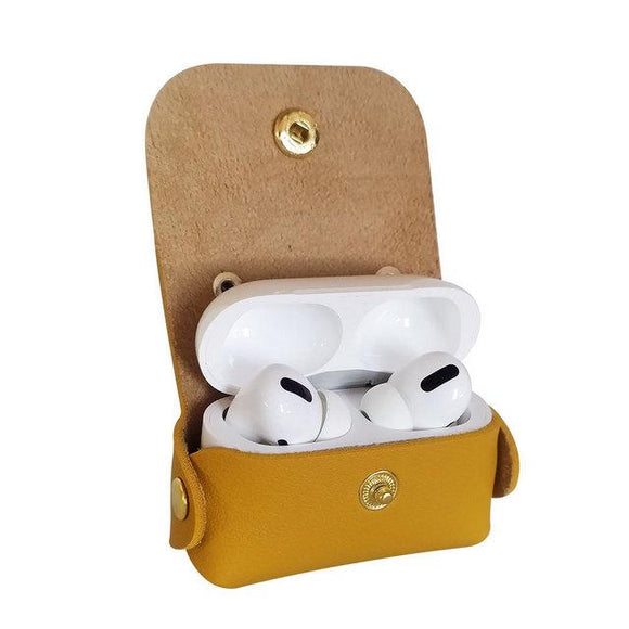 Solid Color Tassel Leather Key Chain Wireless Bluetooth Earphone Cases - Airpods Pro - halloladies