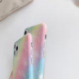 Fashion Soft Candy Color Gradient Rainbow Phone Case Back Cover - iPhone 11 Pro Max/11 Pro/11/XS Max/XR/XS/X/8 Plus/8/7 Plus/7 - halloladies