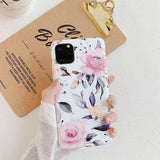 Vintage Flower Leaves Phone Case Back Cover for iPhone 11 Pro Max/11 Pro/11/XS Max/XR/XS/X/8 Plus/8/7 Plus/7/6s Plus/6s/6 Plus/6 - halloladies