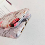 Vintage Flower Leaves Phone Case Back Cover for iPhone 11 Pro Max/11 Pro/11/XS Max/XR/XS/X/8 Plus/8/7 Plus/7/6s Plus/6s/6 Plus/6 - halloladies