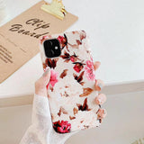 Vintage Flower Leaves Phone Case Back Cover for iPhone 11 Pro Max/11 Pro/11/XS Max/XR/XS/X/8 Plus/8/7 Plus/7/6s Plus/6s/6 Plus/6 - halloladies