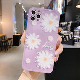 Soft Purple Daisy iPhone Case Back Cover for iPhone 12 Pro Max/12 Pro/12/12 Mini/SE/11 Pro Max/11 Pro/11/XS Max/XR/XS/X/8 Plus/8 - halloladies