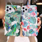 Colorful Laser Flower Leaf Phone Case Back Cover - iPhone 11/11 Pro/11 Pro Max/XS Max/XR/XS/X/8 Plus/8/7 Plus/7 - halloladies