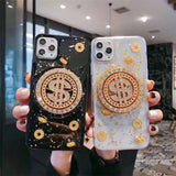 Rotatable Dollar with Diamond Phone Case Back Cover for iPhone 11 Pro Max/11 Pro/11/XS Max/XR/XS/X/8 Plus/8/7 Plus/7 - halloladies