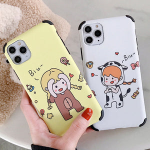 Cute Cartoon Biu Biu Phone Case Back Cover for iPhone 11 Pro Max/11 Pro/11/XS Max/XR/XS/X/8 Plus/8/7 Plus/7 - halloladies