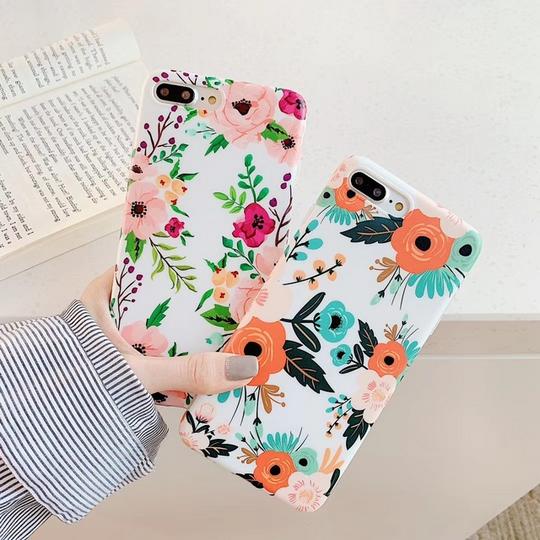 Peach Rose Flower Leaf TPU Phone Case Back Cover for iPhone 11/11 Pro/11 Pro Max/XS Max/XR/XS/X/8 Plus/8/7 Plus/7 - halloladies