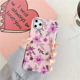Retro Flower Shockproof Soft TPU iPhone Case Back Cover for iPhone 11 Pro Max/11 Pro/11/XS Max/XR/XS/X/8 Plus/8/7 Plus/7 - halloladies