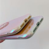 3D Laser Icecream Peach Shiny Mirror Phone Case Back Cover for iPhone 11 Pro Max/11 Pro/11/XS Max/XR/XS/X/8 Plus/8/7 Plus/7 - halloladies