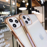 Transparent Electroplated Matte Soft Phone Case Back Cover for iPhone 12 Pro Max/12 Pro/12/12 Mini/SE/11 Pro Max/11 Pro/11/XS Max/XR/XS/X/8 Plus/8 - halloladies