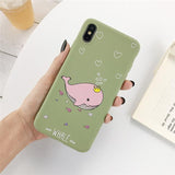 Cartoon Cute Animal Dinosaur Rabbit Soft Phone Case Back Cover for iPhone 12/12pro/12pro max/12mini/11/11 Pro/11 Pro Max/XS Max/XR/XS/X/8 Plus/8/7 Plus/7 - halloladies